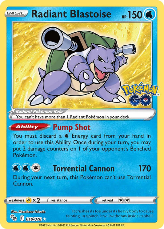 Radiant Blastoise PGO 018