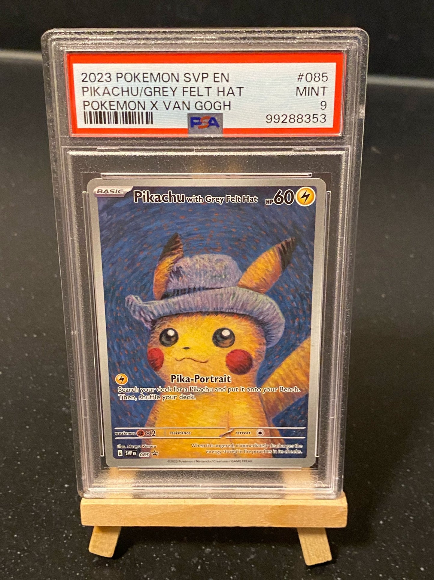 Pikachu with Grey Felt Hat SVP 085 PSA 9