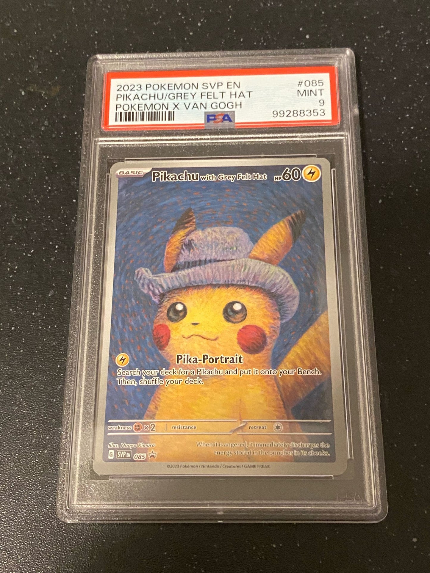 Pikachu with Grey Felt Hat SVP 085 PSA 9